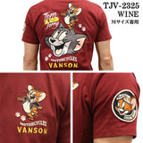 VANSON×TOM&JERRY バンソン トム＆ジェリー コラボTee 天竺半袖Tシャツ tjv-2325