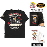 VANSON×TOM&JERRY バンソン トム＆ジェリー コラボTee 天竺半袖Tシャツ tjv-2326