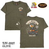 VANSON×TOM&JERRY バンソン トム＆ジェリー コラボTee 天竺半袖Tシャツ tjv-2327