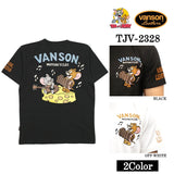 VANSON×TOM&JERRY バンソン トム＆ジェリー コラボTee 天竺半袖Tシャツ tjv-2328