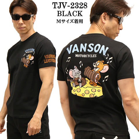 VANSON×TOM&JERRY バンソン トム＆ジェリー コラボTee 天竺半袖Tシャツ tjv-2328