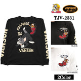 VANSON×TOM&JERRY バンソン トムジェリ コラボ 天竺 長袖Tシャツ ロンTEE tjv-2331