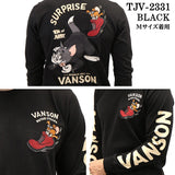 VANSON×TOM&JERRY バンソン トムジェリ コラボ 天竺 長袖Tシャツ ロンTEE tjv-2331