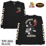 VANSON×TOM&JERRY バンソン トムジェリ コラボ 天竺 長袖Tシャツ ロンTEE tjv-2331