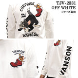 VANSON×TOM&JERRY バンソン トムジェリ コラボ 天竺 長袖Tシャツ ロンTEE tjv-2331