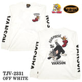 VANSON×TOM&JERRY バンソン トムジェリ コラボ 天竺 長袖Tシャツ ロンTEE tjv-2331