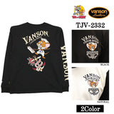 VANSON×TOM&JERRY バンソン トムジェリ コラボ 天竺 長袖Tシャツ ロンTEE tjv-2332