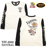 VANSON×TOM&JERRY バンソン トムジェリ コラボ 天竺 長袖Tシャツ ロンTEE tjv-2332