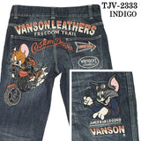 VANSON×TOM&JERRY バンソン コラボ トムとジェリー デニムパンツ ジーンズ ボトム tjv-2333