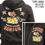 VANSON×TOM&JERRY バンソン トムジェリ コラボ 起毛 ボンディング パーカー tjv-2335