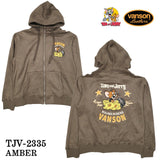 VANSON×TOM&JERRY バンソン トムジェリ コラボ 起毛 ボンディング パーカー tjv-2335