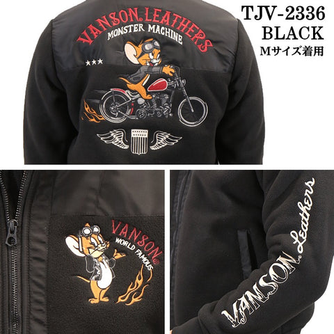 VANSON×TOM&JERRY バンソン トムジェリ コラボ ボンディング フリースジャケット tjv-2336