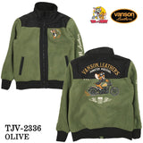 VANSON×TOM&JERRY バンソン トムジェリ コラボ ボンディング フリースジャケット tjv-2336