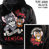 VANSON×TOM&JERRY バンソン トムジェリ コラボ ファー ZIPジャケット パーカー tjv-2338