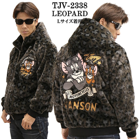 VANSON×TOM&JERRY バンソン トムジェリ コラボ ファー ZIPジャケット パーカー tjv-2338