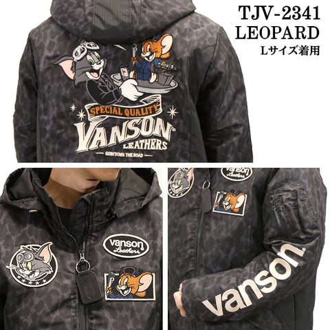 VANSON×TOM&JERRY バンソン トムジェリ コラボ 切り替え ナイロンジャケット tjv-2341