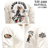 VANSON×TOM&JERRY バンソン トムジェリ コラボ 天竺 長袖Tシャツ ロンTEE tjv-2402