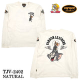 VANSON×TOM&JERRY バンソン トムジェリ コラボ 天竺 長袖Tシャツ ロンTEE tjv-2402