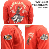 VANSON×TOM&JERRY バンソン トムジェリ コラボ 天竺 長袖Tシャツ ロンTEE tjv-2402