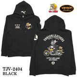 VANSON×TOM&JERRY バンソン トムジェリ コラボ 裏毛F/Zパーカー tjv-2404