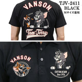 VANSON×TOM&JERRY バンソン トム＆ジェリー 天竺 半袖 ポロシャツ tjv-2411