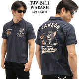 VANSON×TOM&JERRY バンソン トム＆ジェリー 天竺 半袖 ポロシャツ tjv-2411