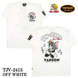 VANSON×TOM&JERRY バンソン トム＆ジェリー 天竺 半袖Tシャツ tjv-2413