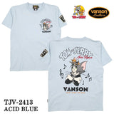 VANSON×TOM&JERRY バンソン トム＆ジェリー 天竺 半袖Tシャツ tjv-2413