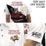 VANSON×TOM&JERRY バンソン トム＆ジェリー 天竺 半袖 ポロシャツ tjv-2417