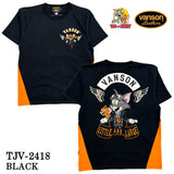 VANSON×TOM&JERRY バンソン トム＆ジェリー 天竺 半袖Tシャツ tjv-2418