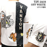 VANSON×TOM&JERRY バンソン トム＆ジェリー 天竺 半袖Tシャツ tjv-2419