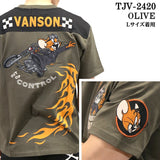 VANSON×TOM&JERRY バンソン トム＆ジェリー 天竺 半袖Tシャツ tjv-2420