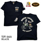 VANSON×TOM&JERRY バンソン トム＆ジェリー 天竺 半袖Tシャツ tjv-2421