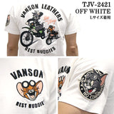 VANSON×TOM&JERRY バンソン トム＆ジェリー 天竺 半袖Tシャツ tjv-2421