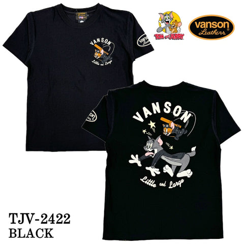 VANSON×TOM&JERRY バンソン トム＆ジェリー ドライ 半袖Tシャツ tjv-2422