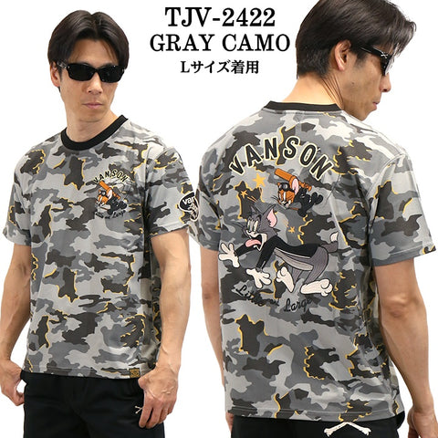 VANSON×TOM&JERRY バンソン トム＆ジェリー ドライ 半袖Tシャツ tjv-2422