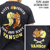 VANSON×TOM&JERRY バンソン トム＆ジェリー 天竺 半袖Tシャツ tjv-2423