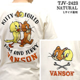 VANSON×TOM&JERRY バンソン トム＆ジェリー 天竺 半袖Tシャツ tjv-2423