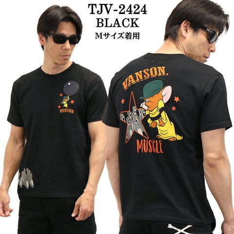 VANSON×TOM&JERRY バンソン トム ＆ジェリー 天竺 半袖Tシャツ tjv-2424