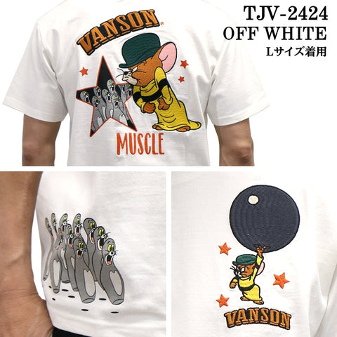 VANSON×TOM&JERRY バンソン トム ＆ジェリー 天竺 半袖Tシャツ tjv-2424