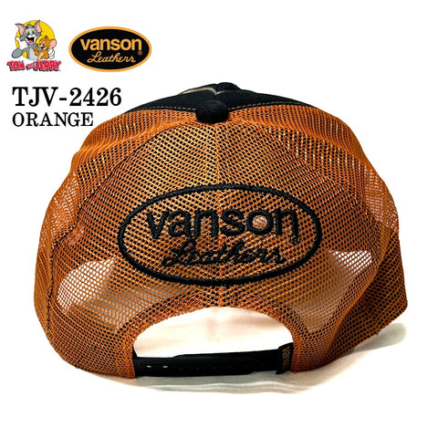 VANSON×TOM&JERRY バンソン トム＆ジェリー ツイルメッシュキャップ 帽子 tjv-2426