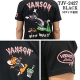 VANSON×TOM&JERRY バンソン トム＆ジェリー 天竺 半袖Tシャツ tjv-2427