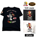 VANSON×TOM&JERRY バンソン トム＆ジェリー 天竺 半袖Tシャツ tjv-2428