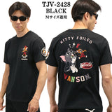 VANSON×TOM&JERRY バンソン トム＆ジェリー 天竺 半袖Tシャツ tjv-2428