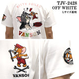 VANSON×TOM&JERRY バンソン トム＆ジェリー 天竺 半袖Tシャツ tjv-2428