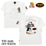 VANSON×TOM&JERRY バンソン トム＆ジェリー 天竺 半袖Tシャツ tjv-2428