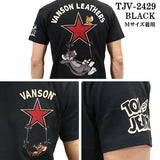 VANSON×TOM&JERRY バンソン トム＆ジェリー 天竺 半袖Tシャツ tjv-2429