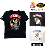 VANSON×TOM&JERRY バンソン トム＆ジェリー 天竺 半袖Tシャツ tjv-2430