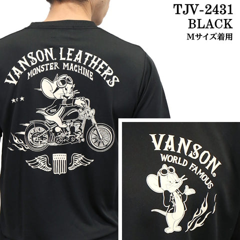 VANSON×TOM&JERRY バンソン トム＆ジェリー ドライ 半袖Tシャツ tjv-2431