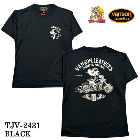 VANSON×TOM&JERRY バンソン トム＆ジェリー ドライ 半袖Tシャツ tjv-2431